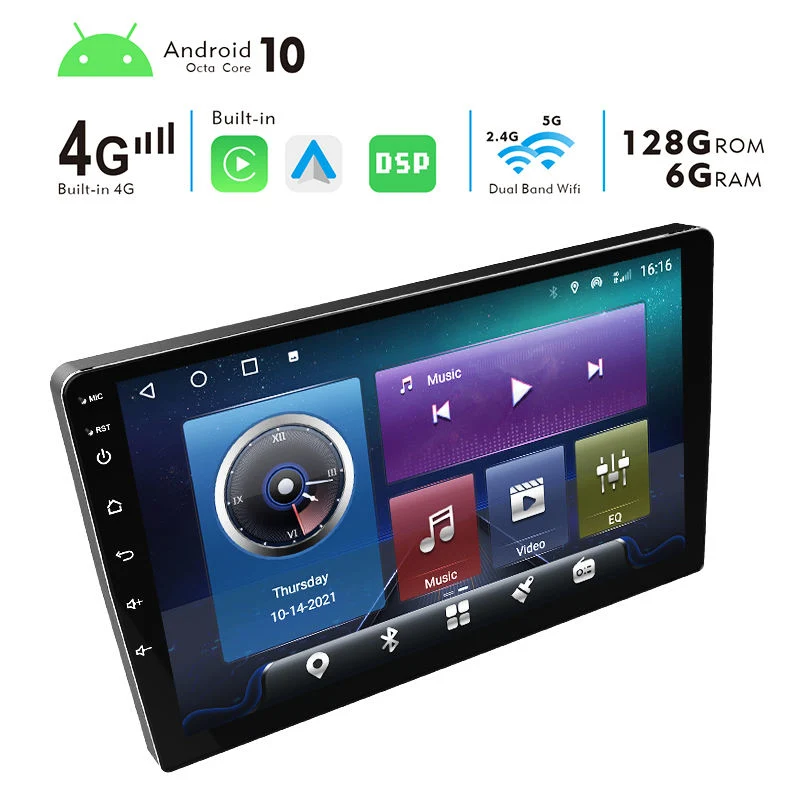 4+64/6+128 Android 11 Car Stereo 2 DIN Touch Screen Multimedia Проигрыватель GPS Навигати7-дюймовый портативный DVD-проигрыватель для автомобиля Android