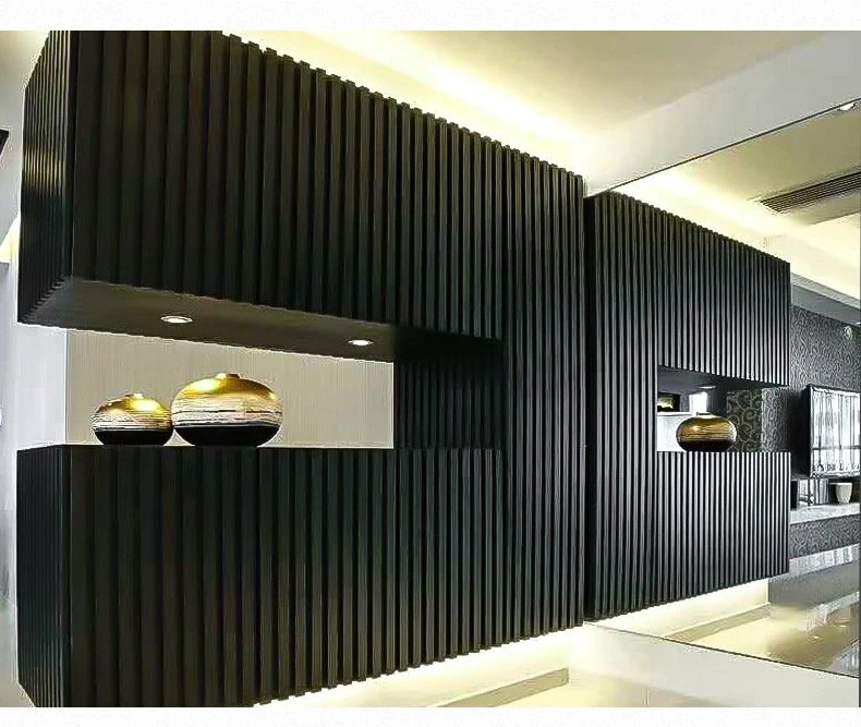 Interior Plastic Wooden Composite Covering Board Decorativo 3D Fluted Cladding WPC Board