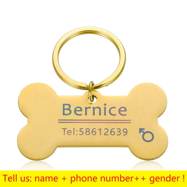 Promotional Gift Pet ID Identity Metal Dog Tag Keyring