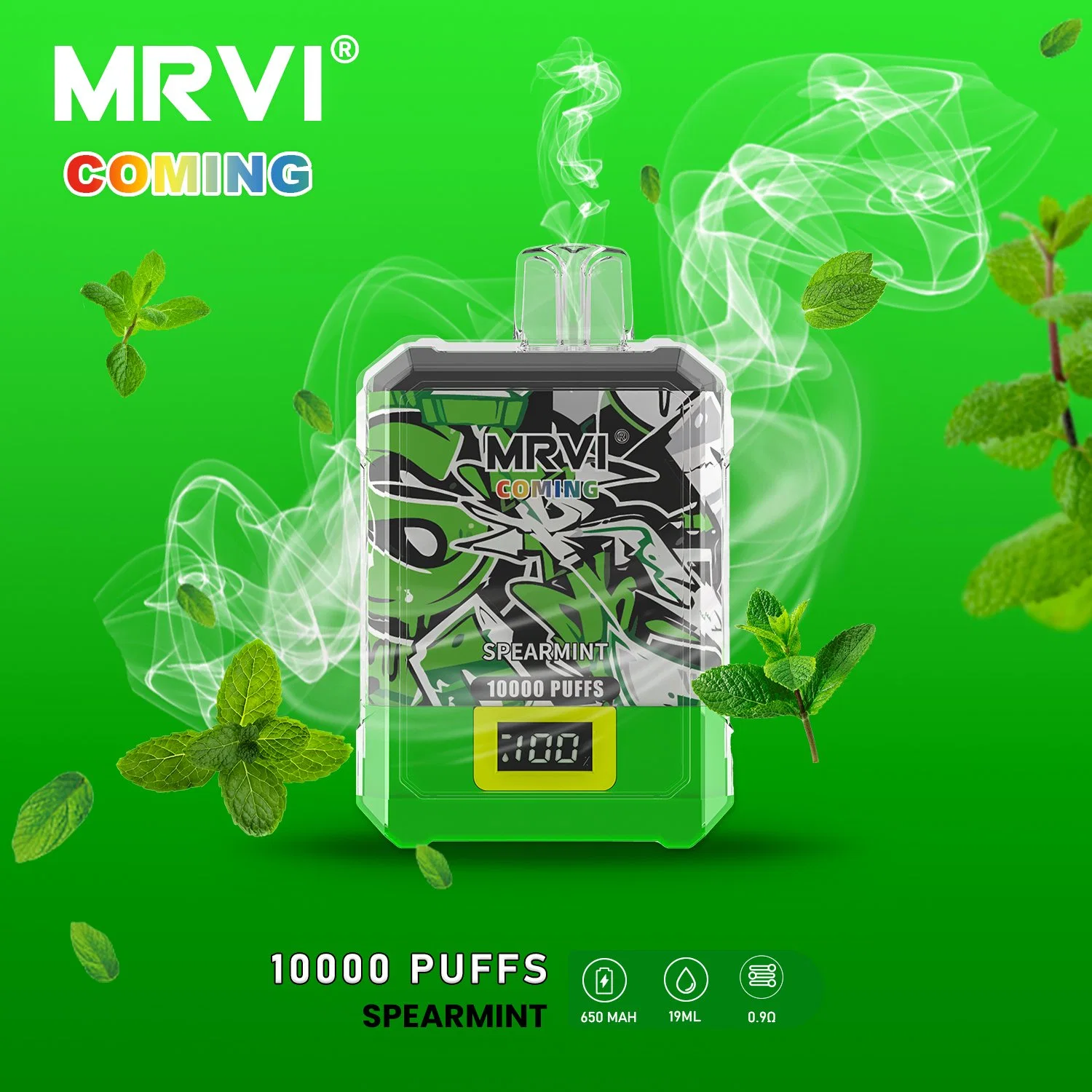 2023 Новый одноразовый Vape Mrvi, 10000 puffs Электронный сигарет С светодиодным дисплеем