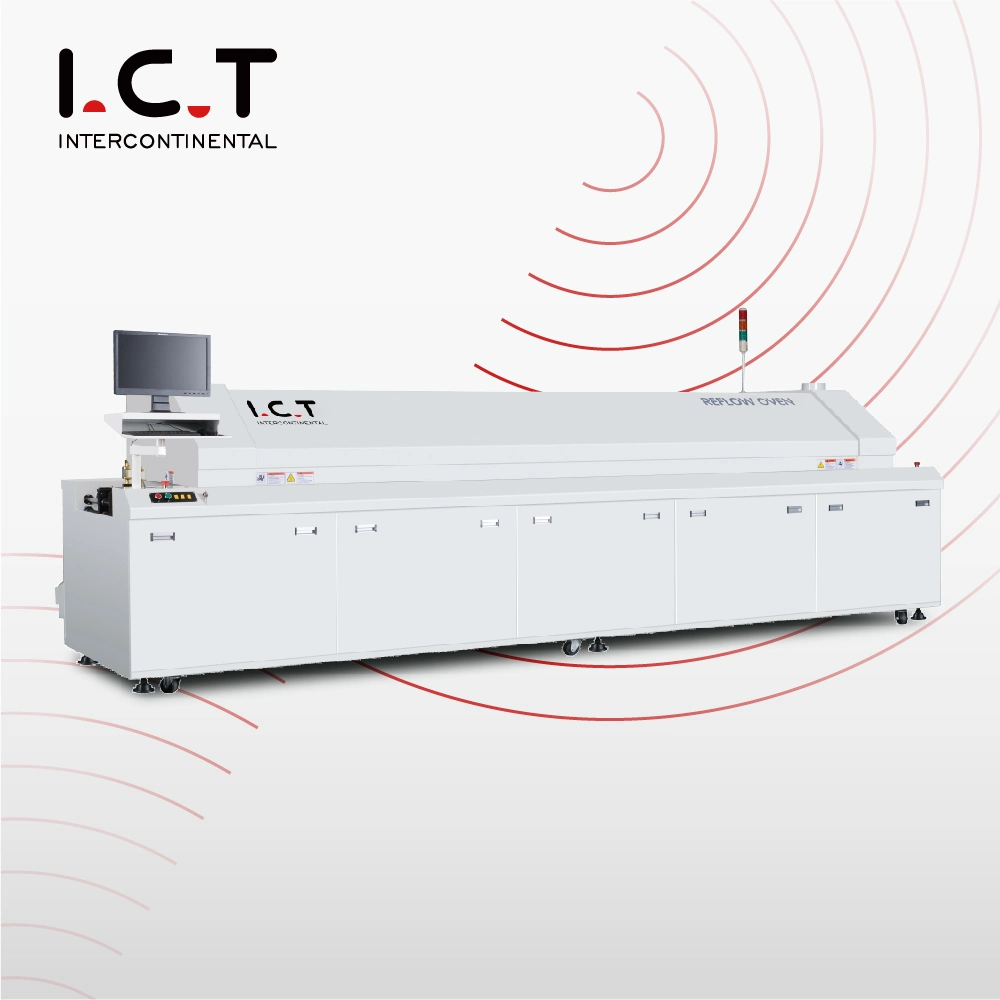 Bleifreier Temperaturregler für Heißluft-Reflow-Ofen, SMD-Reflow Ofenlöt 8 Zonen PCB-Ofenmaschine