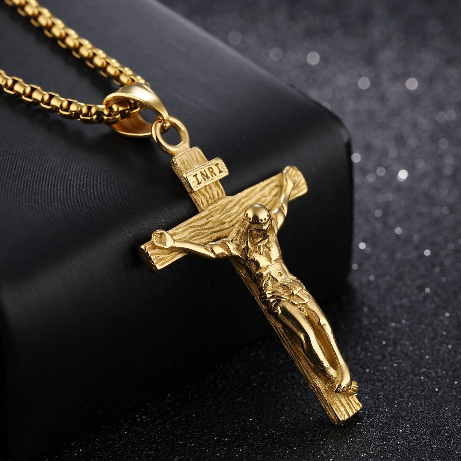 Stainless Steel Hip-Hop Jewelry Retro Cross Titanium Steel Men&prime; S Pendant Necklace Pure Steel Chain Jewelry Wholesale/Supplier