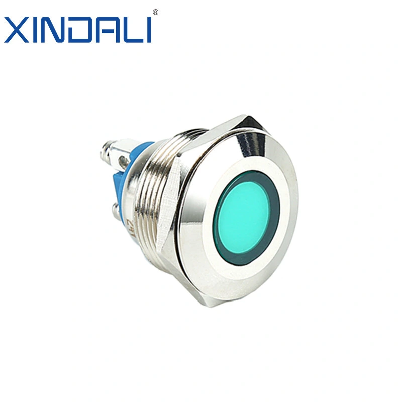 Ad22c-16A/S Waterproof Metal Round Flush 16mm LED Indicator Light 16mm Signal Lamp