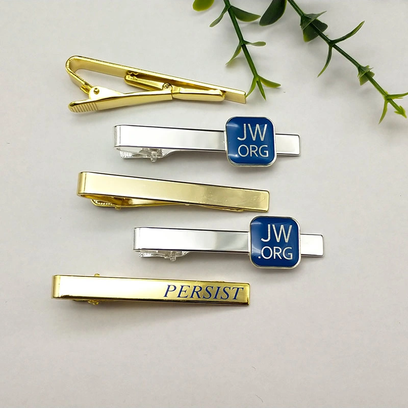 Professional Custom High-Quality Fashion Metal Tie Bar for Promotion with Any Logo Printed Men Gift Set Logo Tie Clip