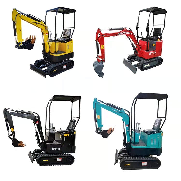 1000kg Hydraulic Crawler Small Size Wheel Construction Backhoe Garden Micro Household Farm Construction Greenhouse Towable Mini Electric Excavator