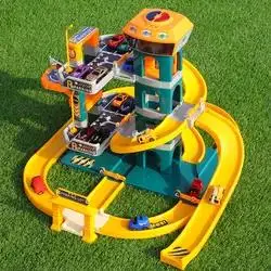 Electric Multilayer DIY Assembly Educational Play Parking Lot Garage Kids Toy Set