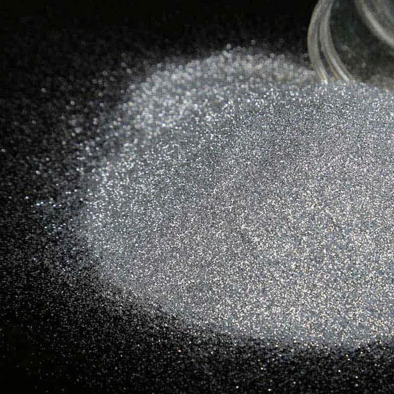 Seguro que la piel ecológica Color Plata Glitter polvo