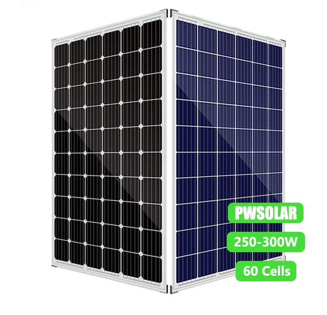 Solar Panel Factory Precio 250W 270W 300W Super calidad Monocrystalline Y policristalino