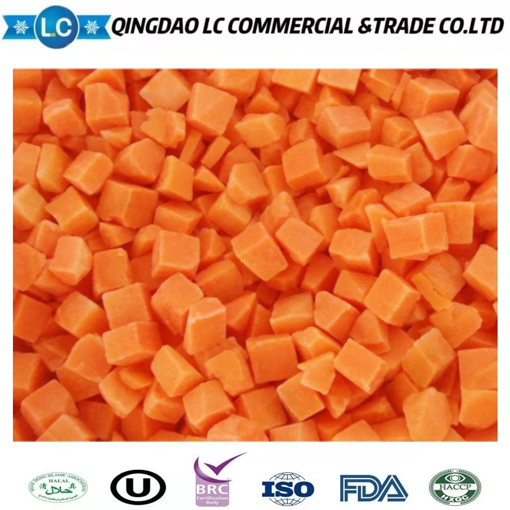 China Supplier Export Food Grade Buyers Price IQF Cut Vegetables Deep Frozen Diced Carrots