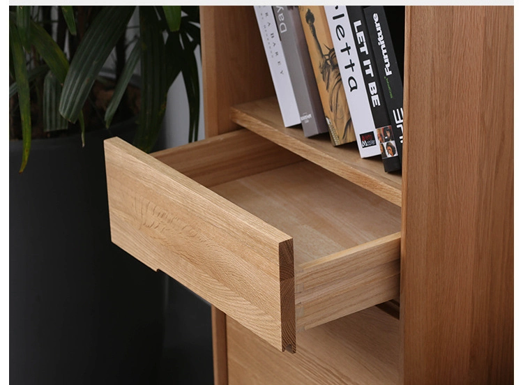 Simple Solid Wood High and Low Side Cabinet Storage Cabinet