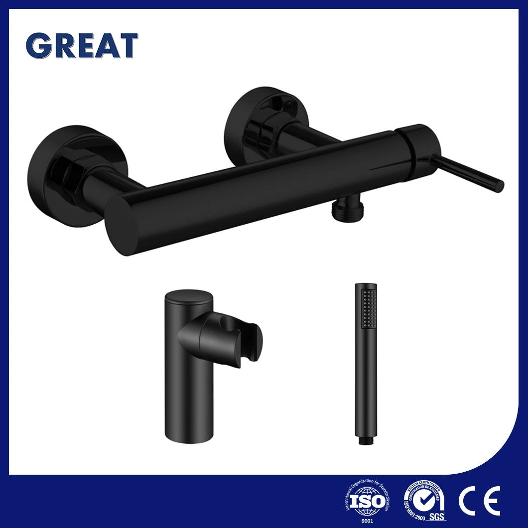 Great Chrome Shower Faucets Factory OEM Customized Tub Shower Faucet Gl32105bl321 Matt Black Single Lever Shower Faucet Chian Elegant Look Shower Foucet