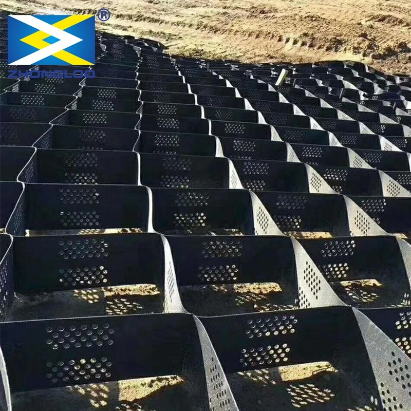 High quality/High cost performance  Textured and Perforated HDPE Geocell Ground Enhancement Cellular System Geo Cell