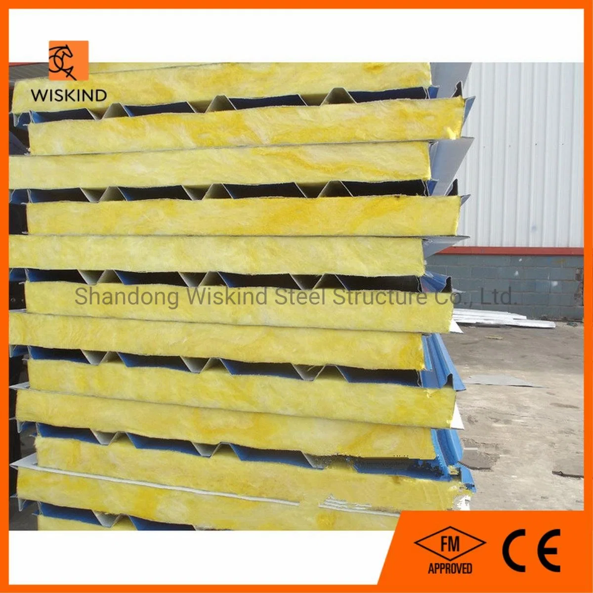 PE/HDP/PVDF/SMP/Hpc Coated Steel Sandwich Panel/Building Material Rockwool/PU/PIR for Modern Prefab Steel Structure Building Prefabricated