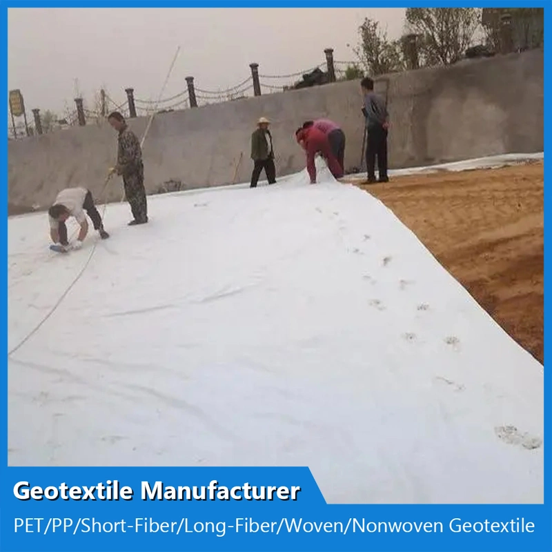 100g-800G/M2 Short Fiber PP Polypropylene Non Woven Geotextile Manufacturer