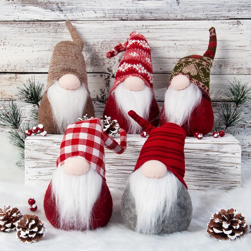 La navidad Santa Claus sueco artesanales muñecos de peluche peluche suave de Gnome de juguetes para bebés