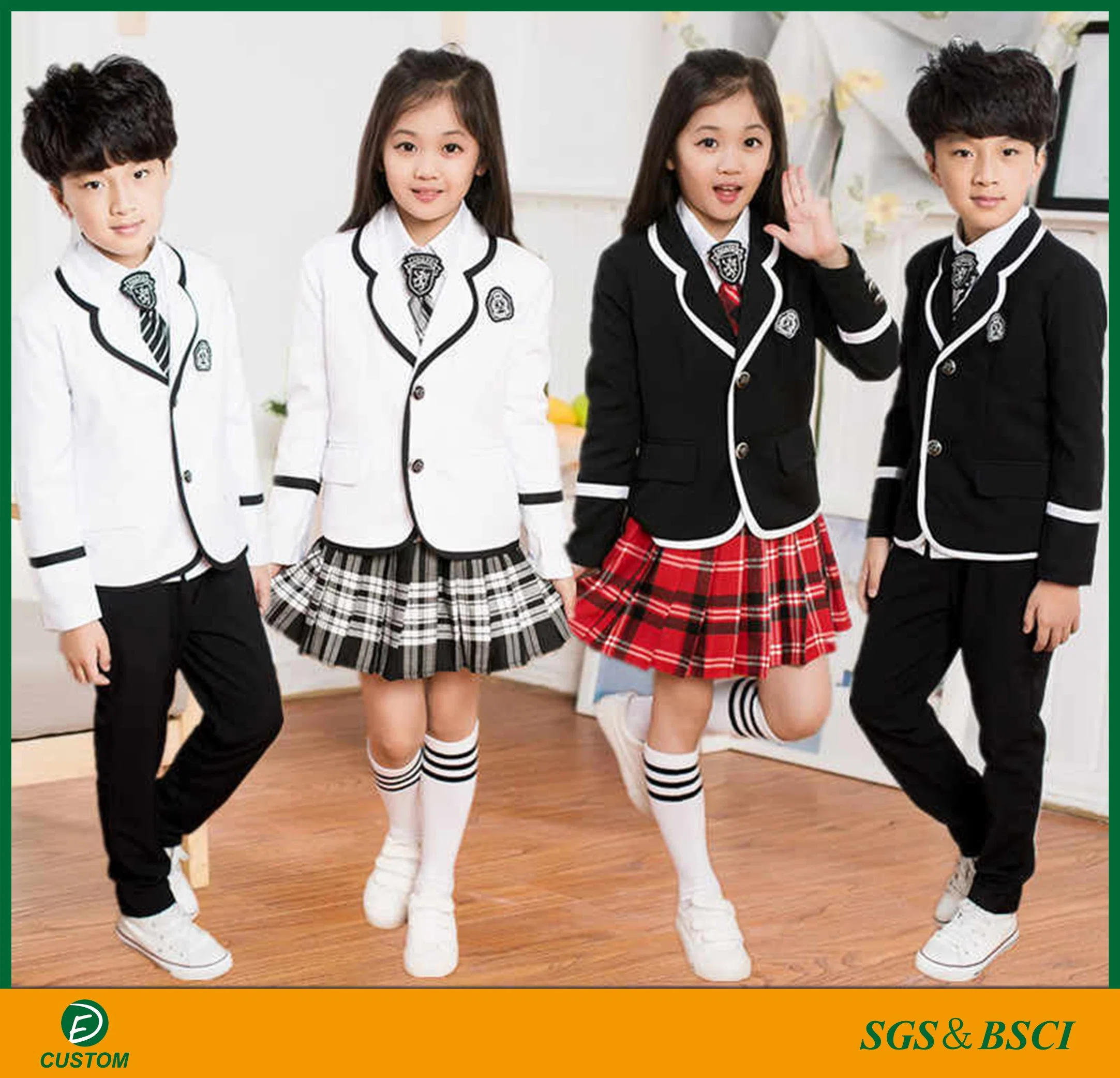 Factory Manufacturer OEM Service School Uniform for Boys and Girls