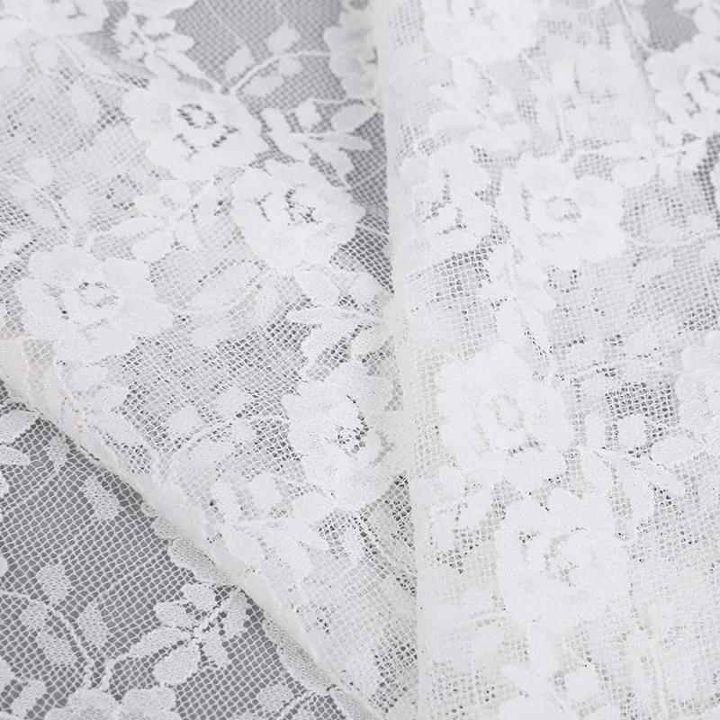 100% Polyester Wedding Lace Fabric Custom Color Soft and Smooth for Wedding Dress and Home Textile