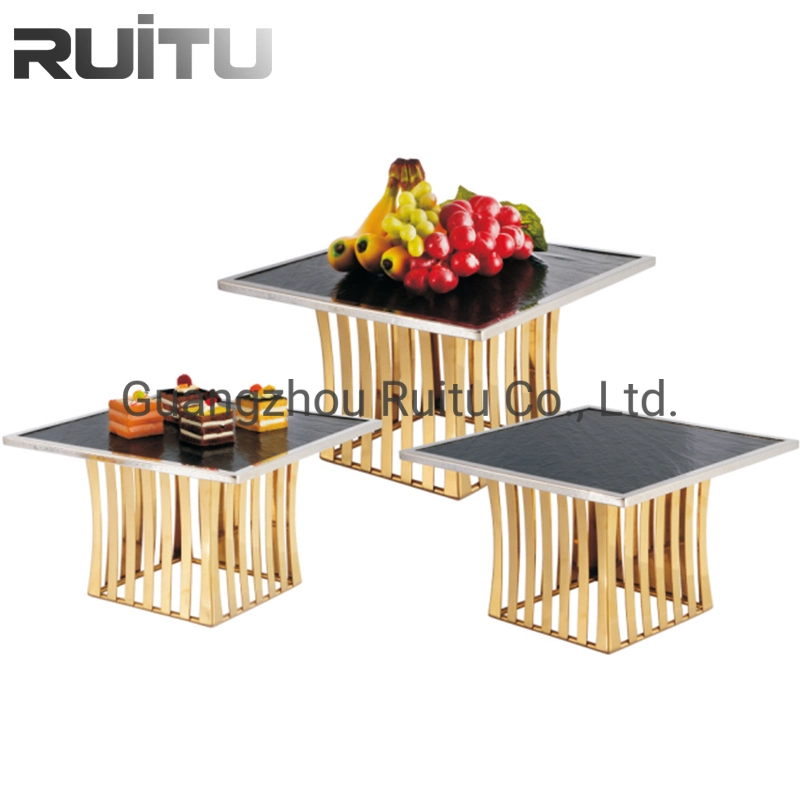 Banquet Home Catering Buffet Food Salt Holder Mixer Serving Containers Server Bowls Set with Stands Luxury 3 Tier Ceramic Fruit Salad Bowls Display Stand