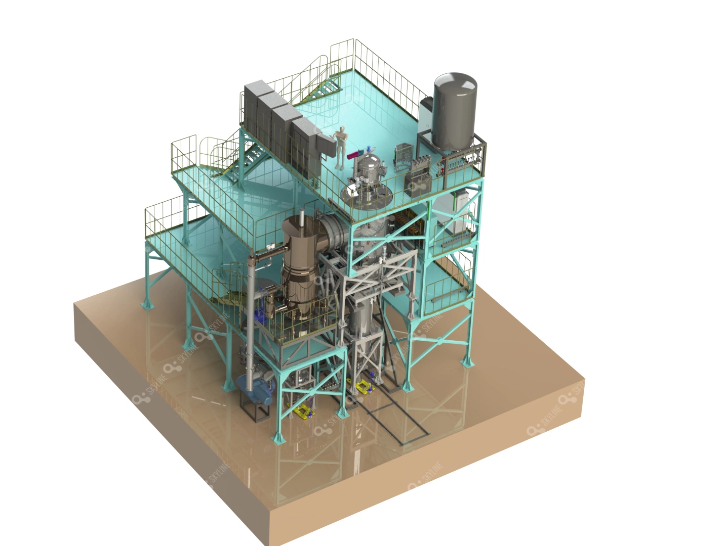 RF PA/DC de la planta de atomización de Plasma el equipo de producción de polvo de Esférica para la fabricación de polvo de titanio materiales aeroespaciales