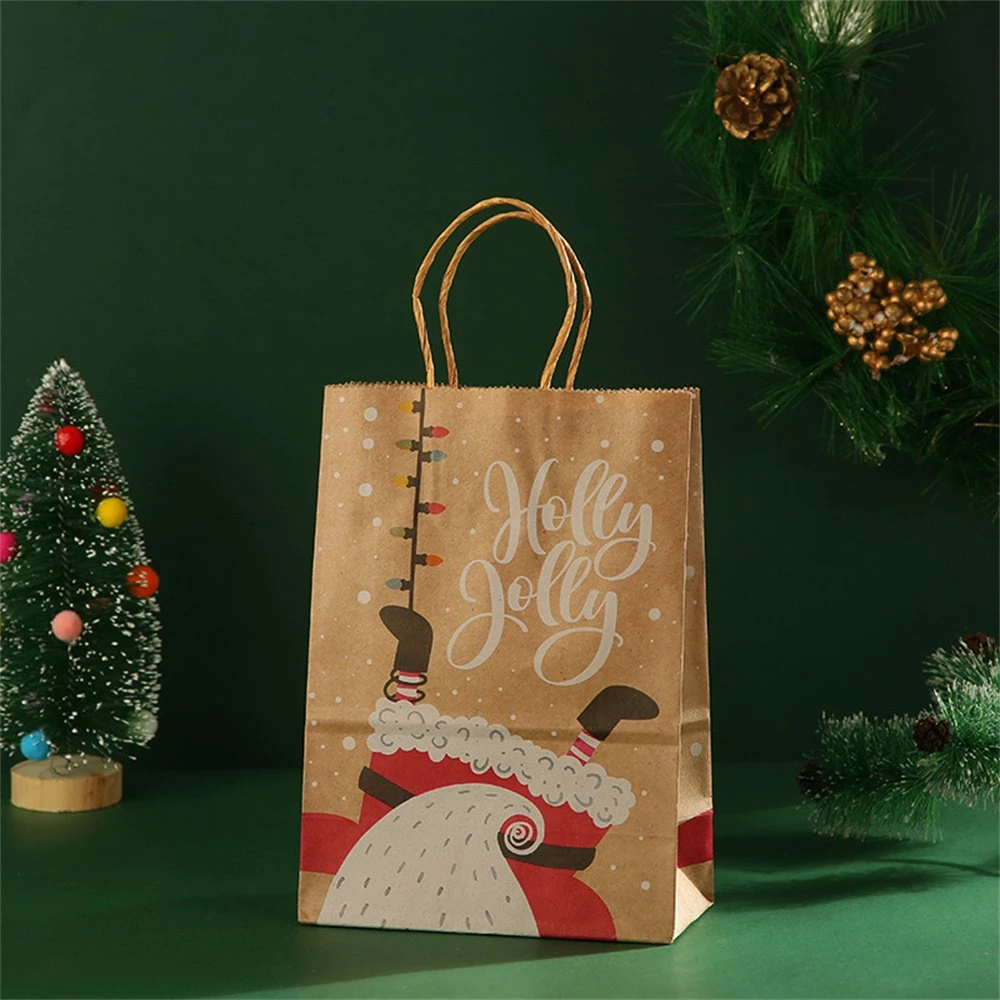 Tote Bag New Year Marry Christmas Bags Gift Packaging Candy Cookies Santa Claus Supplies Handmade Kids Happy Party Favors Handbags