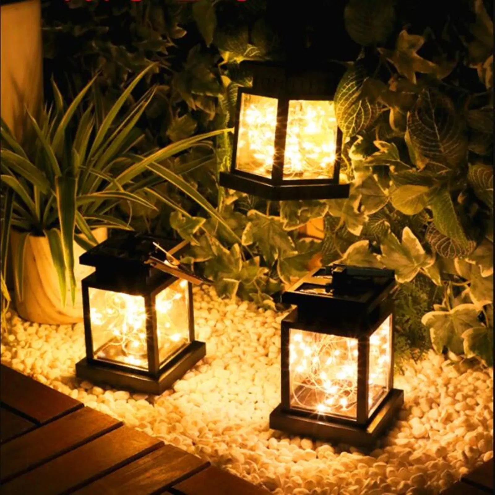 Solar Candle Lantern Outdoor LED Solar Light Waterproof Hanging Lantern Landscape Light Retro Yard Garden Lights Christmas Decor