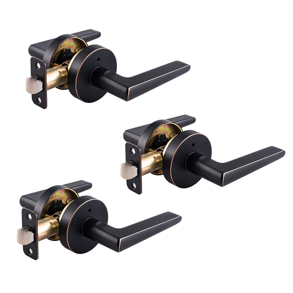 Zinc Alloy Security Lever Lock Quick Release Button Privacy Door Handle Lock