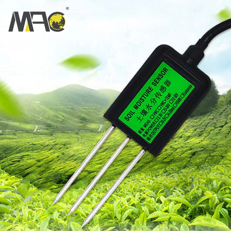 La agricultura Macsensor 4-20 mA 0-5 V salida RS485 Sensor de temperatura de la humedad del suelo