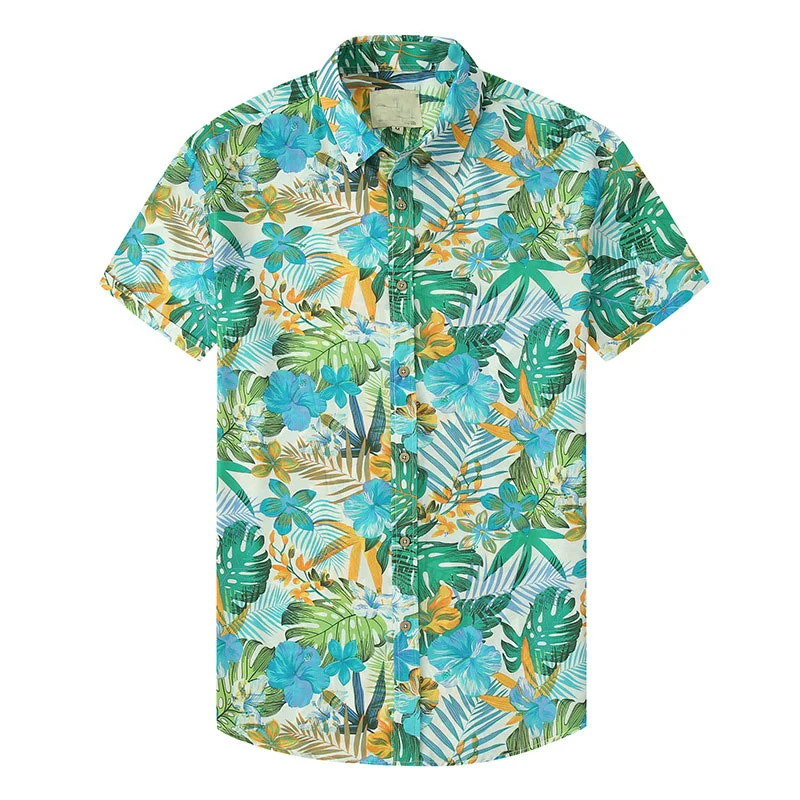 Großhandel/Lieferant Custom Aloha Sommer Resort Strand Floral Hawaiian Hemden für Männer