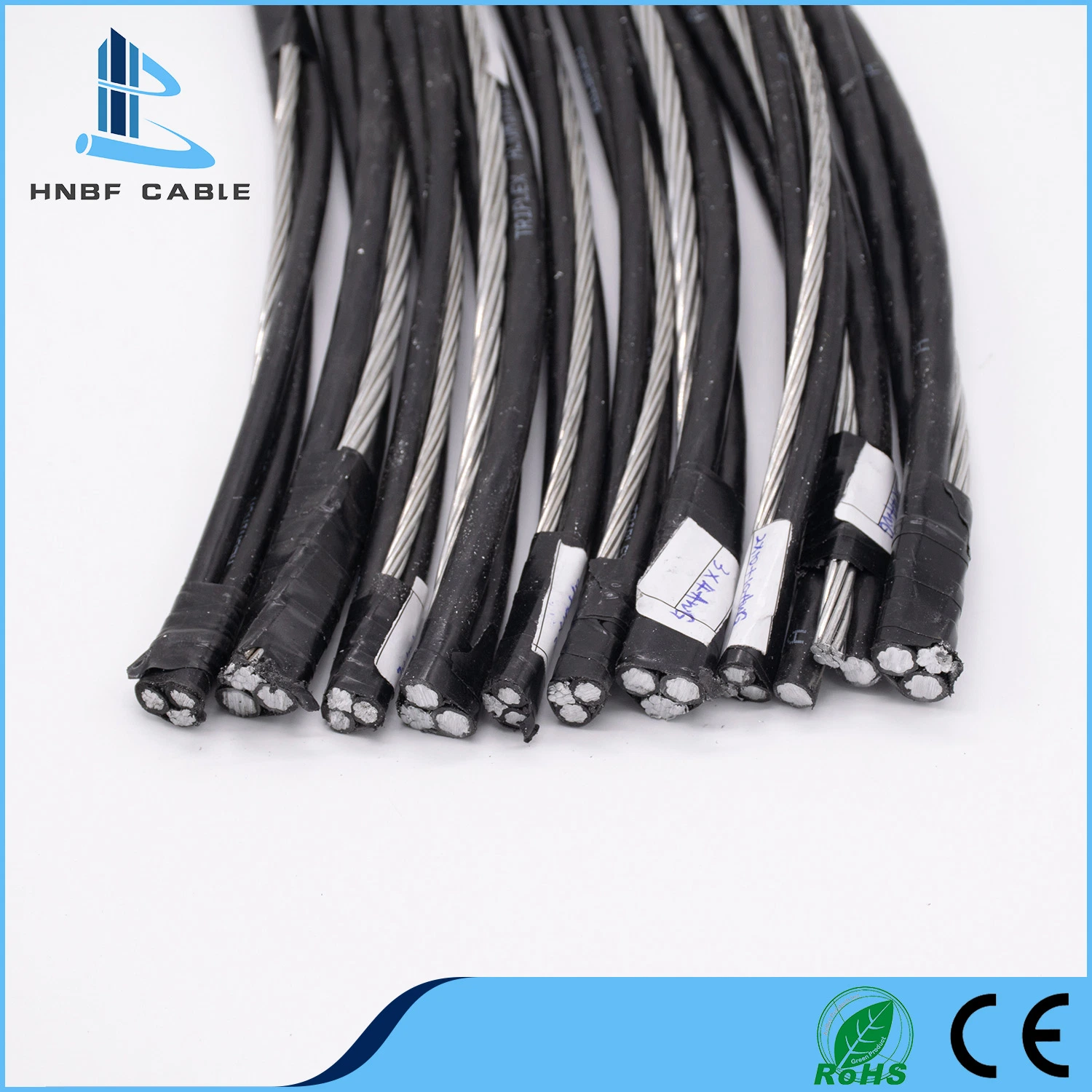 Low Voltage Aluminum Conductor XLPE/PE Insulated Duplex Drop 1*50+50sqmm ABC Cable