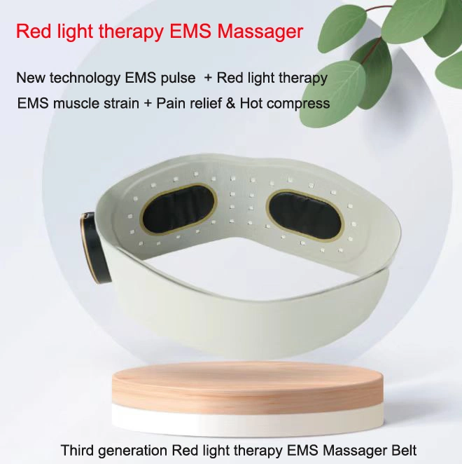 EMS: Strain muscular Microcurrent do massajador com terapia de luz vermelha Correia de massagem corporal do massajador EMS para alívio da dor