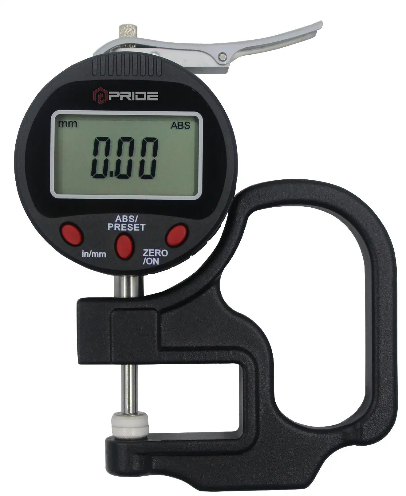 Precision Digital Thickness Gauge with Ceramic Spindle Tip