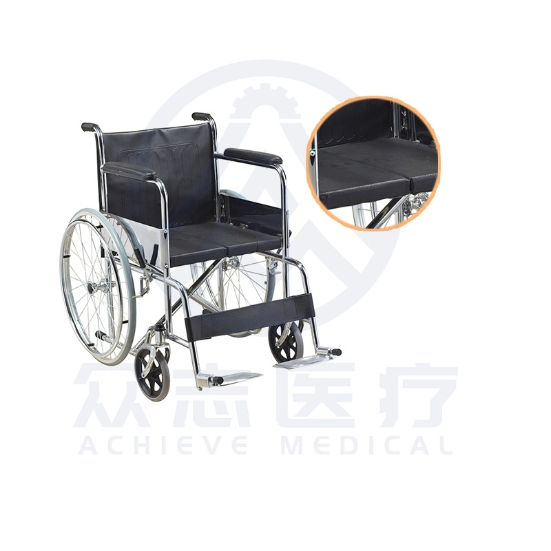 Tête de pliage en aluminium de l'aide médicale Manuel pour les personnes âgées Wheelchairl en acier