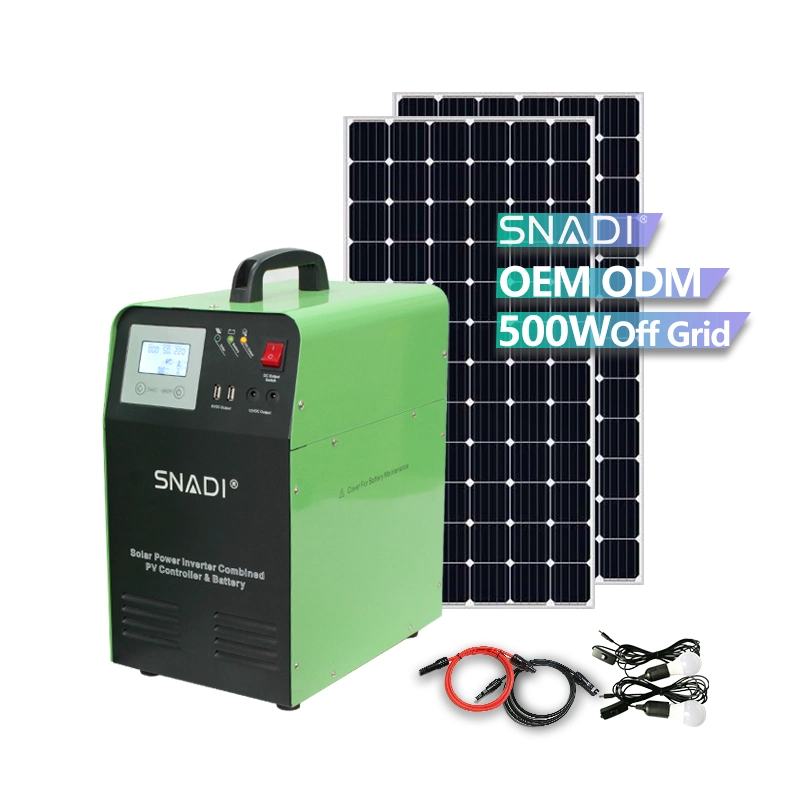 Snadi 500W fuera de la red de energía solar portátil sistema se basa en la batería de gel