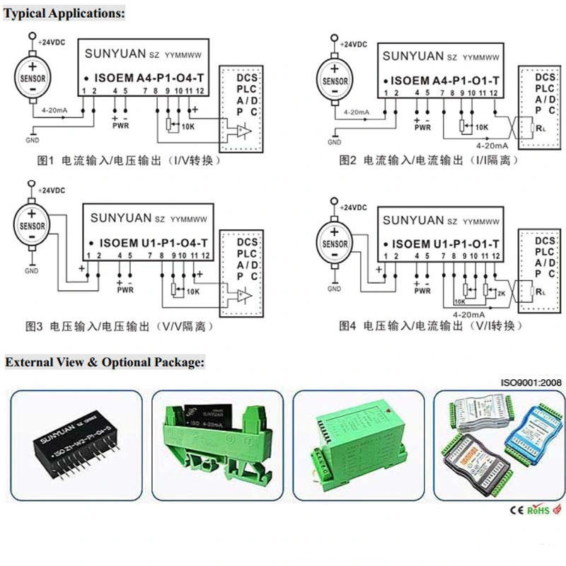 Gain réglable à zéro de tension DC Amplificateur de signal de courant IC composant électronique