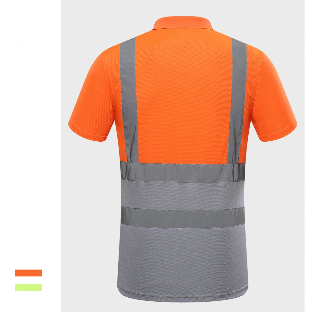 Best Selling Light Weight Breathable Bike Cycle Reflective Safety Polo T-Shirt Workwear