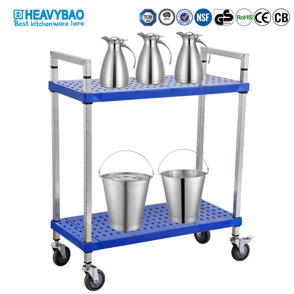 Nuevo Hotel de diseño Heavybao Knock-Down plástico Trolley con tubo de acero inoxidable