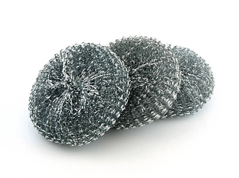 Galvanised Steel Wire Mesh Roll Metal Pot Scourer Iron Sponge