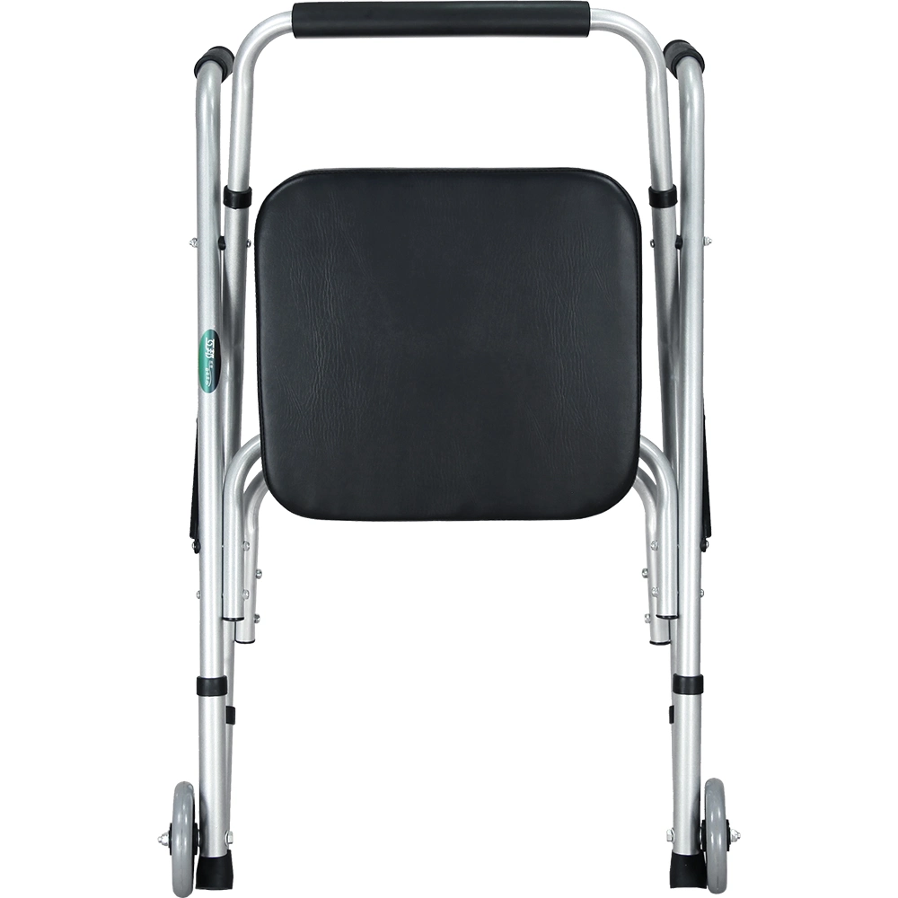 Aluminum Medical Walker for Disabled Patient Rollator Folding Adjustable
