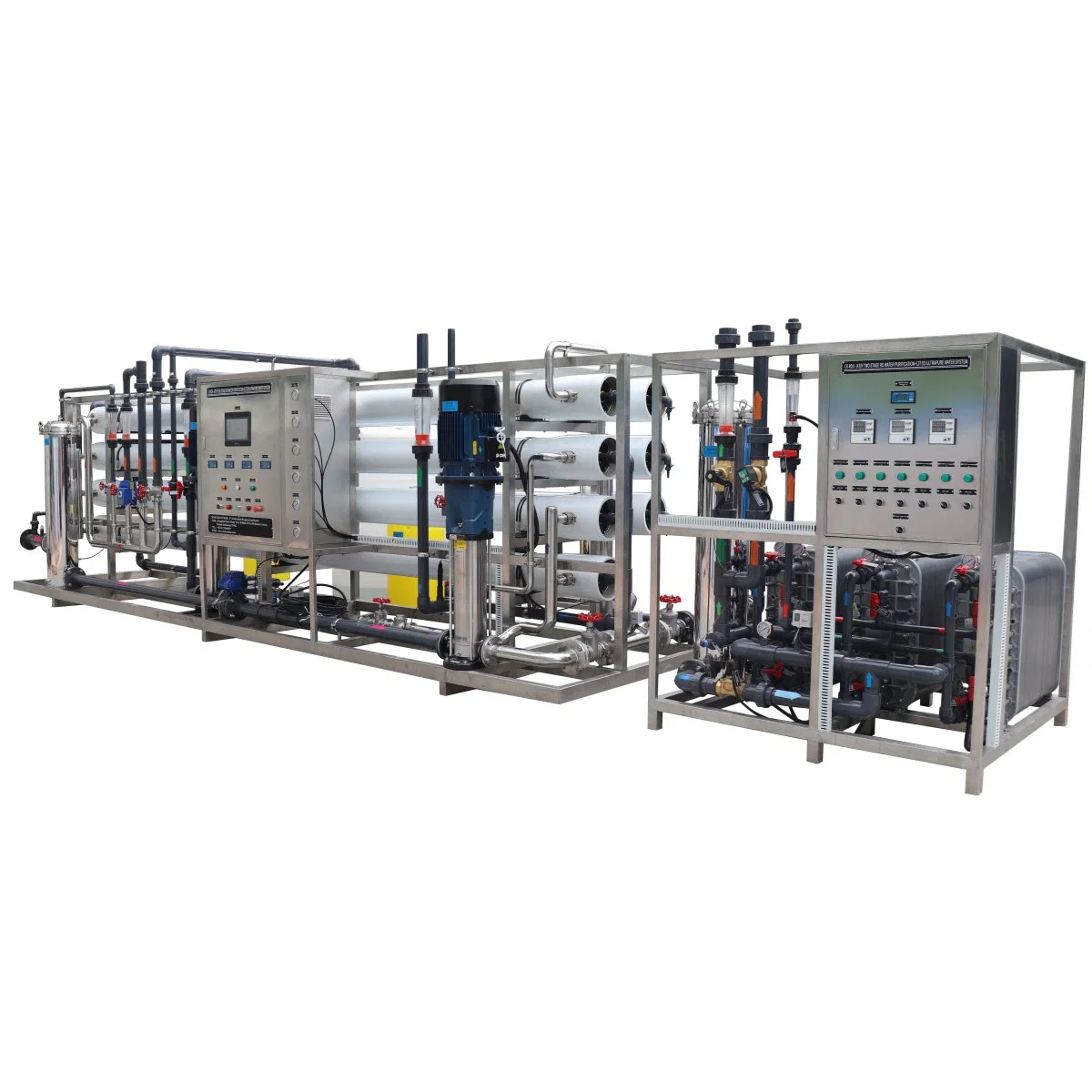 Elektroindustrie Double Pass Reverse Osmosis System mit EDI Mix Bett Ultra Reinwasser für Kessel Pharmazeutische Modul System Ion Austausch 12t/H