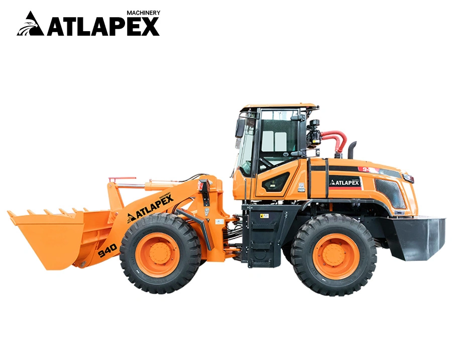 Atlapex China Fabricación Construcción Equipo de cargadora compacta pequeña Maquinaria cargadora Zl940