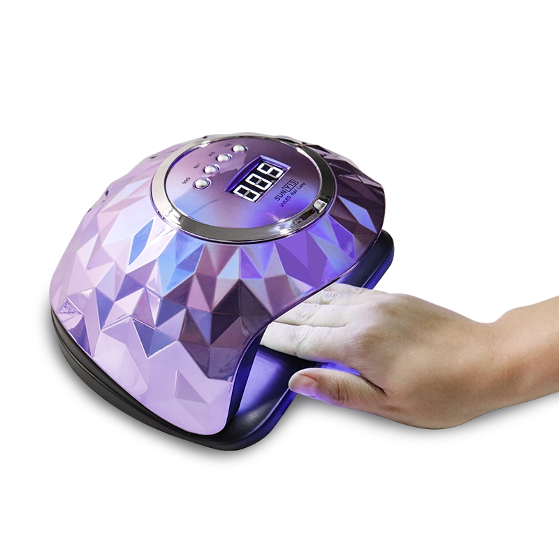 Lampe à ongles colorée 248W avec capteur intelligent et 60 perles LED pour nail art.