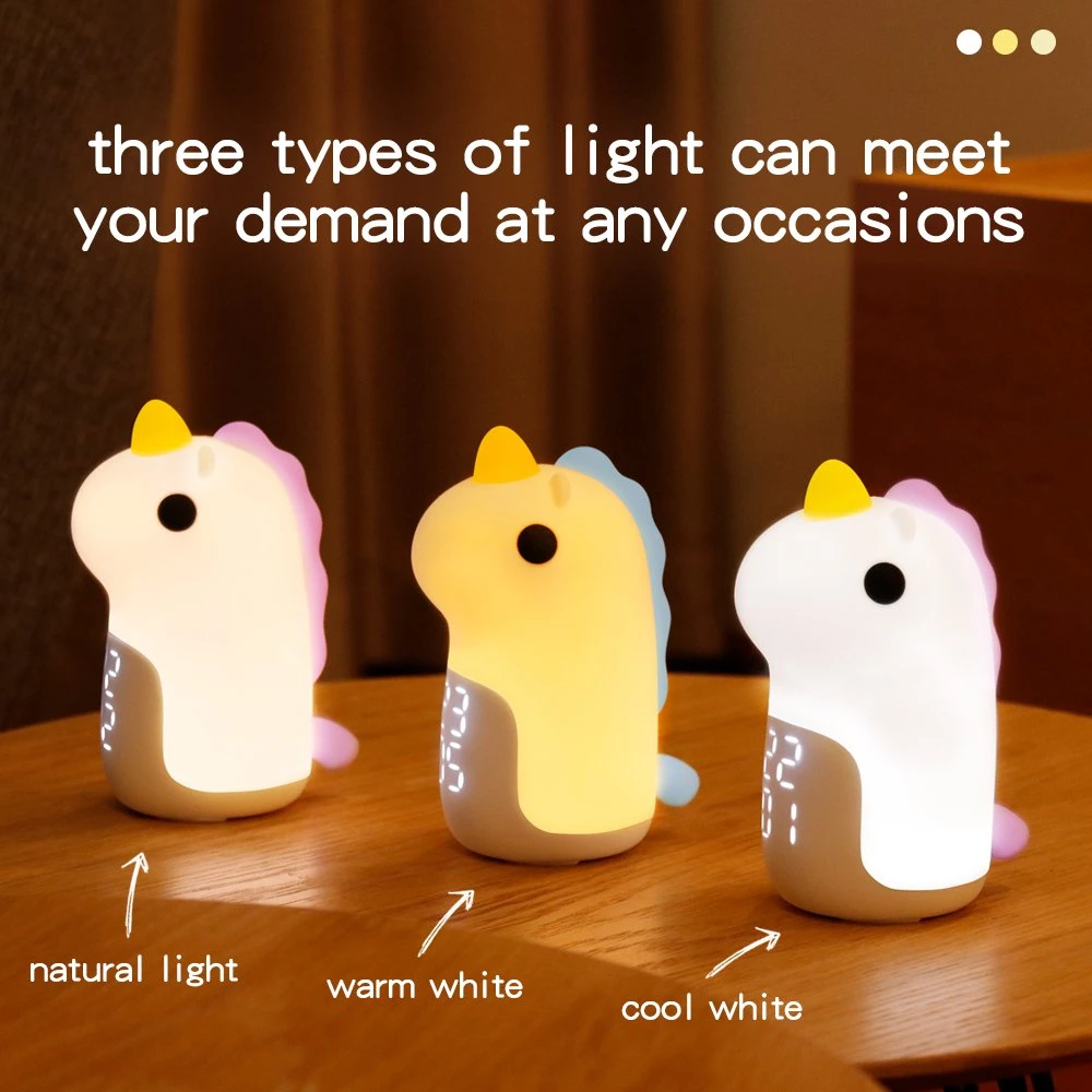 Cute Unicorn Night Light for Kids with Sunrise Alarm Clock