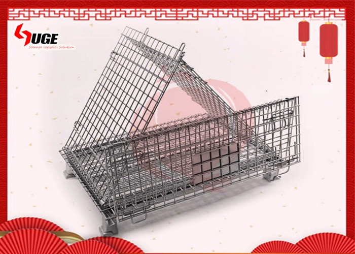 Multi-Specification Collapsible Steel Wire Mesh Container Storage Used for Auto Parts