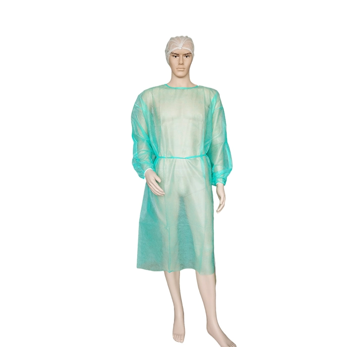 Isolation Surgeon Doctor Exam Polypropylene Xs-4XL Breathable Water Resistant Comfortable Elastic Cuffs Disposable Non-Woven Fabric Surgical Gown