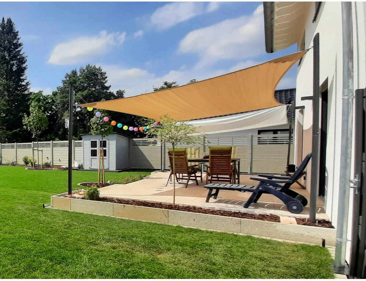 HDPE/PE/Polyester Waterproof Rectangle/Triangle/Square/Rectangle/Canopy/Privacy Sun Shade Net/Cloth/Sail for Patio/Garden in 160/185GSM/240GSM