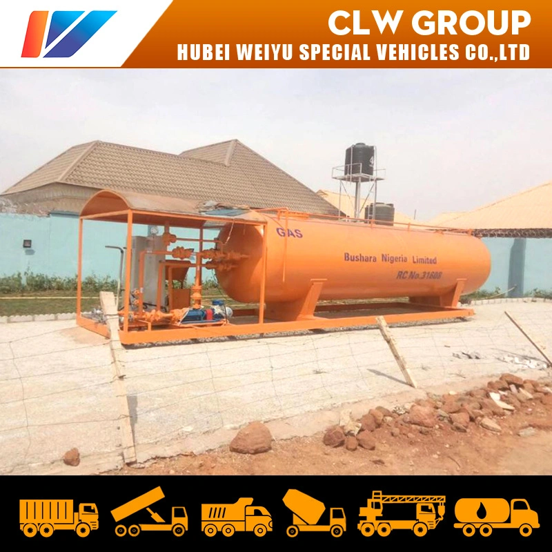 China Good Price 25000L/25cbm LPG Cooking Gas Cylinder Plant 12.5mt/12.5t LPG Mobile Filling Skid Station