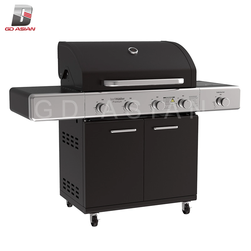 6b Sydney série noire 2 brûleur latéral en acier inoxydable avec ce barbecue à gaz