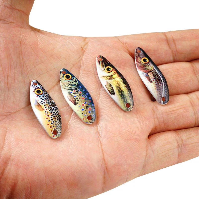 3G 3.5cm 5g 4cm 8 Colors Artificial Hard Metal Spoon Mini Metal Fishing Bait Lures