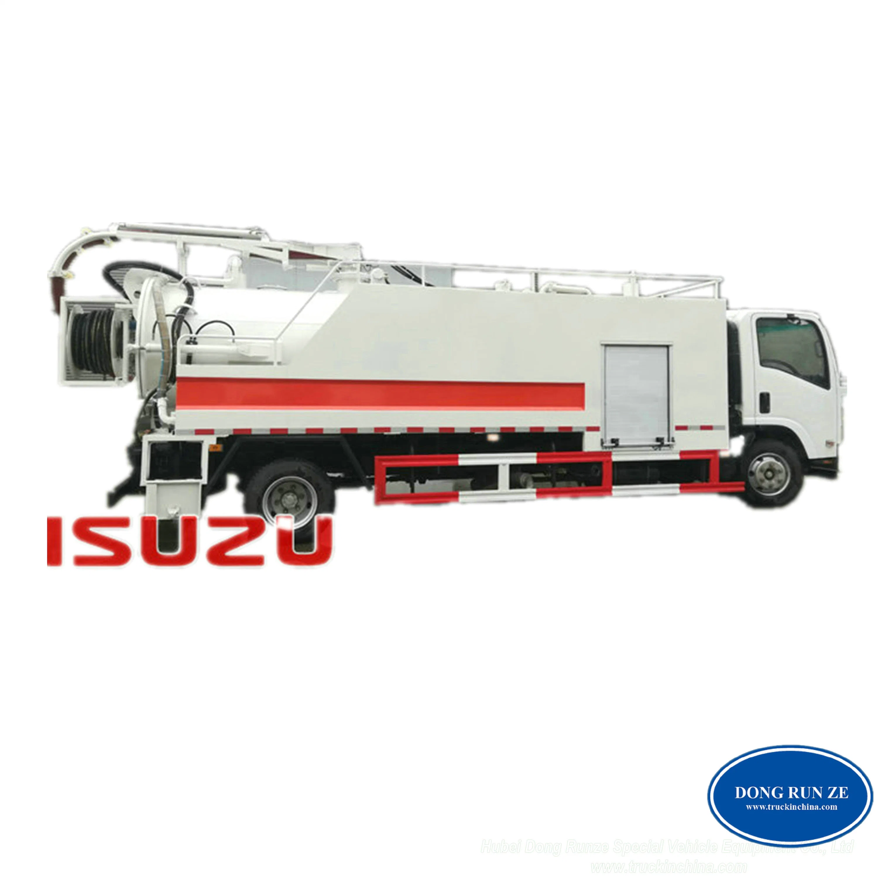 Customizing Suzu Combine Vacuum Jetting-Flushing Truck 700p Combination Vacuum and Drain Cleaner (Clean Water Tank 3m3; Sewage Tank 5.5m3)