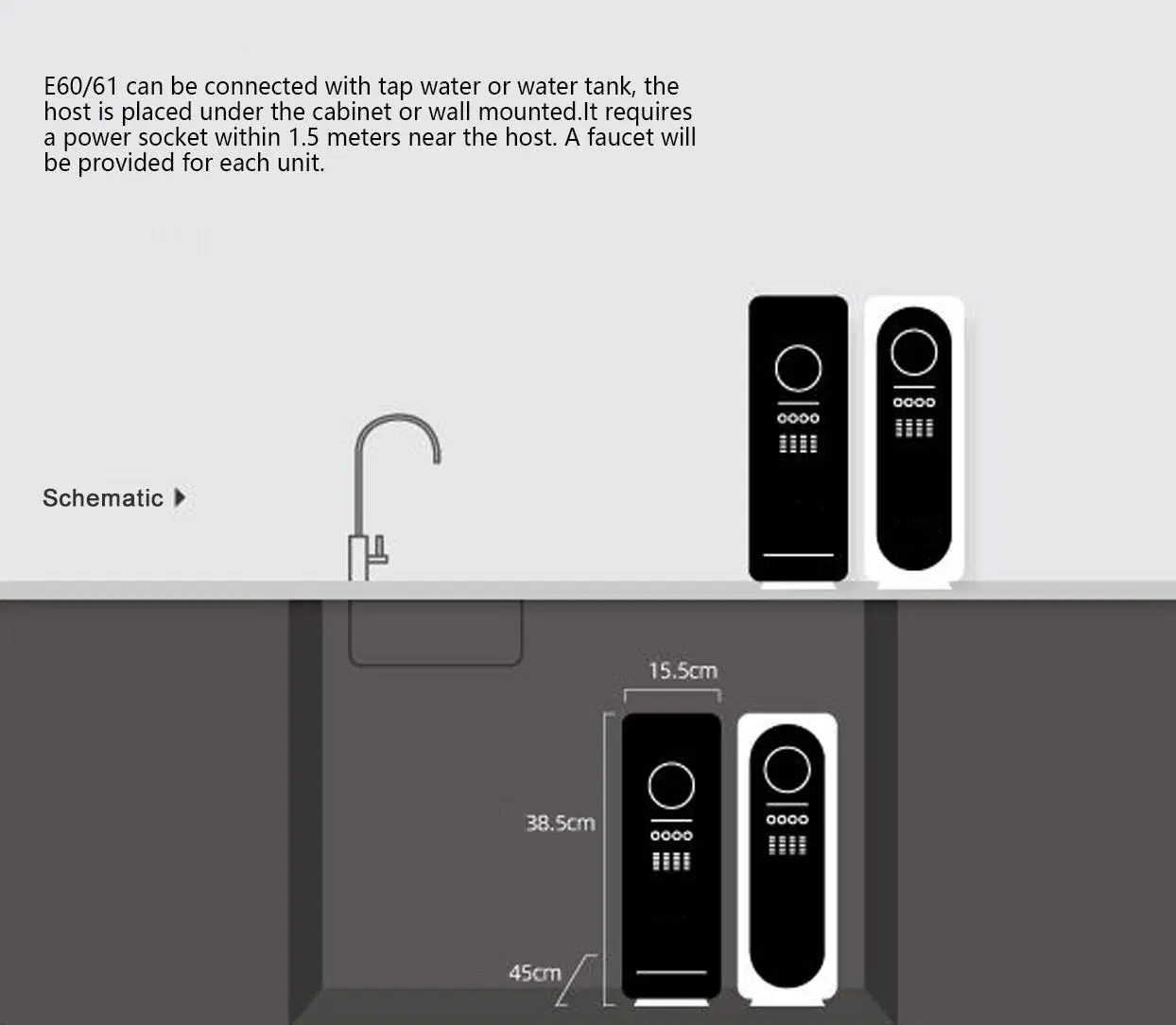 4 Stage Reverse Osmosis Water Filter Household RO Water Treatment System Domestic RO Water Purifier